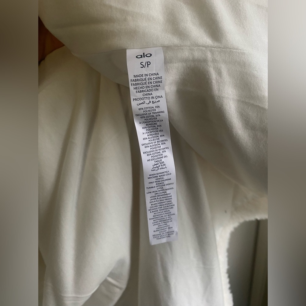 NWT Alo Yoga Oversized Sherpa Trench Teddy Coat - Ivory - Picture 9 of 13